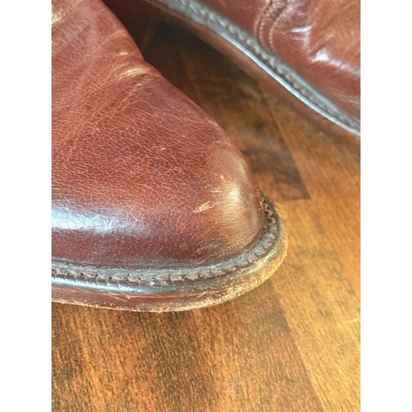 Lucchese Women's Cowboy Boots Whiskey Florence Buffalo Leather Roper Triad 6.5 B - Picture 9 of 11